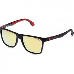 Sport Men's CA5047 Square Sunglasses- 56 mm - Matte Black - C9180XDO2Q8 $99.03
