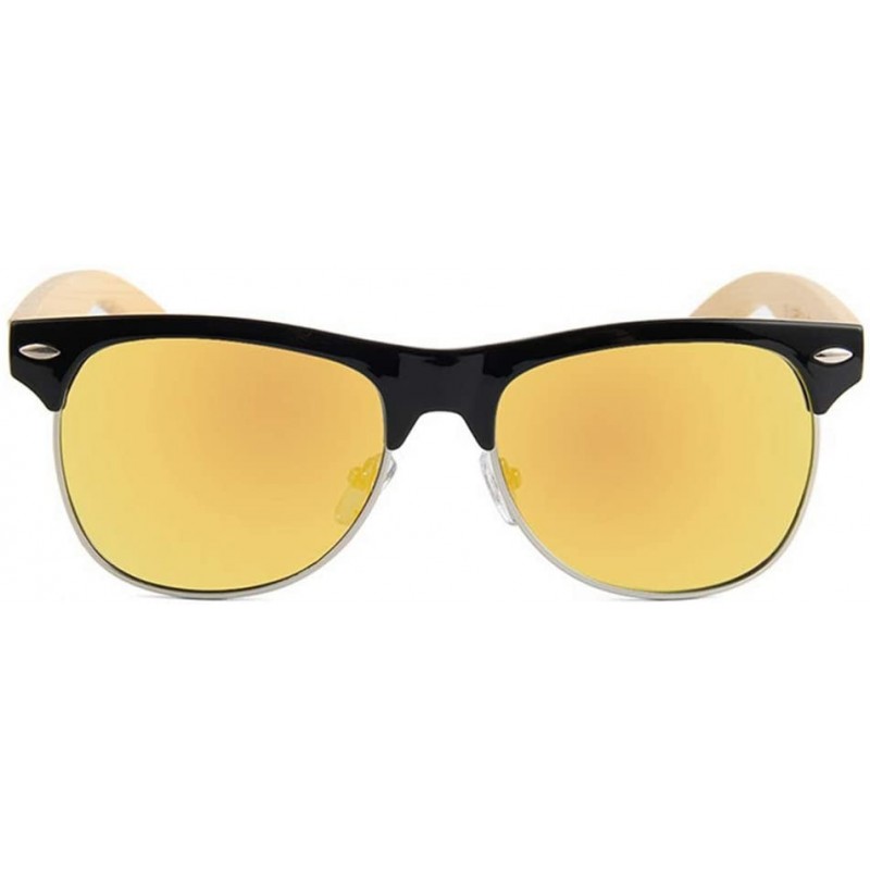 Rimless Decoration Semi Rimless Sunglasses Protection - Gold - CL1997L08SQ $31.50