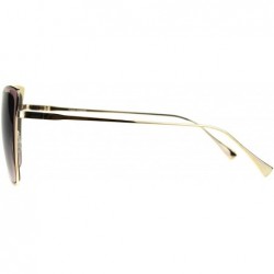Square Trendy Fashion Sunglasses Womens Square Butterfly Metal Frame UV 400 - Gold Pink (Brown Pink) - CR189U4ZEZ8 $20.39