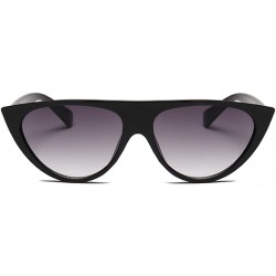 Goggle cat eyes female sunglasses personality fashion street trend sunglasses - Black Ash - CT18EH3Y4SU $9.46