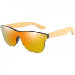 Square Vintage Bamboo Wood Frame Men Women Sunglasses Mirror Coating Sun Glasses Shades Eyewear UV400 Oculos De Sol - 3 - CW1...