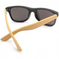 Square Vintage Bamboo Wood Frame Men Women Sunglasses Mirror Coating Sun Glasses Shades Eyewear UV400 Oculos De Sol - 3 - CW1...