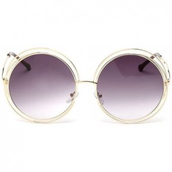 Round Fashion Men Womens Sunglasses UV 400 Retro Vintage Round Frame Glasses - A - CK196E0Q7GZ $20.02
