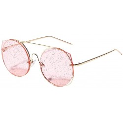 Round Oversized Polarized Sunglasses REYO Protection - Pink - C718NX0LLW0 $18.00