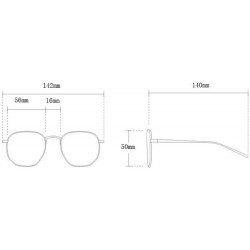 Oval Unisex Eyewear Metal Frame with Case UV400 Protection Couple Sunglasses - Silver Frame/White Lens - CI18WRKD5S8 $20.44