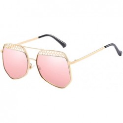 Sport Vintage Ocean Color Metal Frame Oversized Fits Over Sunglasses for Women - Pink - CK1808SYQR6 $18.12