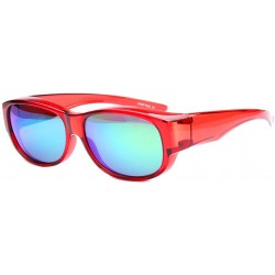 Oversized Oversized Sunglasses Over Prescription Glasses Polarized Fits Over Glasses for Women UV400 Protection - Red - CG18A...