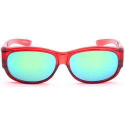 Oversized Oversized Sunglasses Over Prescription Glasses Polarized Fits Over Glasses for Women UV400 Protection - Red - CG18A...