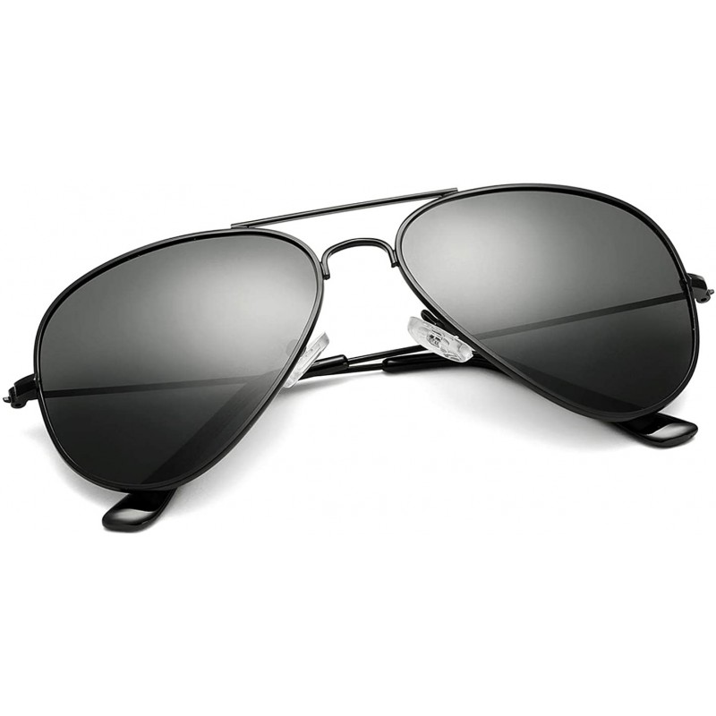 Aviator Polarized Aviator Sunglasses for Men Women Classes Metal Frame Mirror UV400 Sun Glasses - CE194686Q25 $8.91