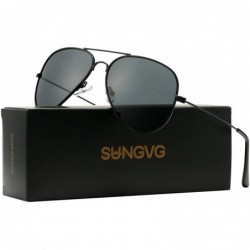 Aviator Polarized Aviator Sunglasses for Men Women Classes Metal Frame Mirror UV400 Sun Glasses - CE194686Q25 $8.91
