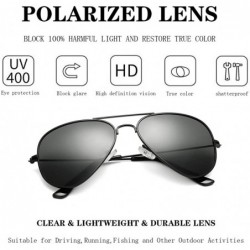 Aviator Polarized Aviator Sunglasses for Men Women Classes Metal Frame Mirror UV400 Sun Glasses - CE194686Q25 $8.91