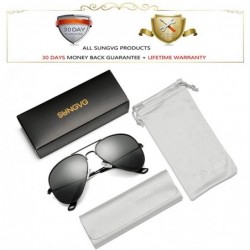 Aviator Polarized Aviator Sunglasses for Men Women Classes Metal Frame Mirror UV400 Sun Glasses - CE194686Q25 $8.91