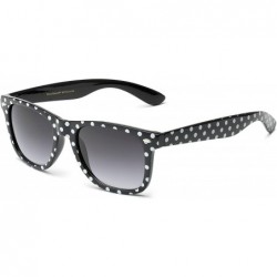 Sport Polka Dot Retro Fashion Sunglasses - 100% UV400 - Black - C411OXK5L8L $19.45