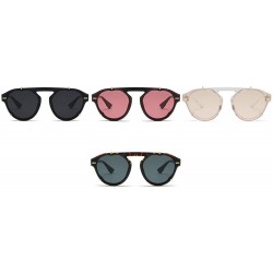 Round 2019 Newest Designer Summer Trendy Vintage round Sunglasses Women Luxury Brand Shades - Pink - CH18LH3NU6C $12.14
