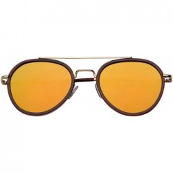 Aviator Women's Cute Unique Mirror Lens Aviator Sunglasses - Orange - Sun Mirror - CW12EPJFWO7 $23.60