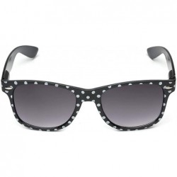 Sport Polka Dot Retro Fashion Sunglasses - 100% UV400 - Black - C411OXK5L8L $12.71