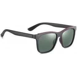 Square Men Polarized Sunglasses TR90 Frame Fashion Mirror Driving Fishing Sunglasses for Male UV400 - C2g15 - CL199QCUX5K $18.23