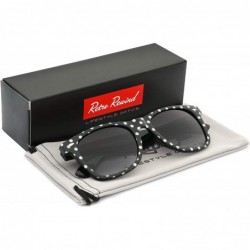 Sport Polka Dot Retro Fashion Sunglasses - 100% UV400 - Black - C411OXK5L8L $12.71