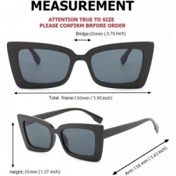 Round Square Sunglasses Small Vintage Candy Color Tinted Lens Shades UV400 Sun Glasses - Black&grey - C318NW4GSDE $9.32