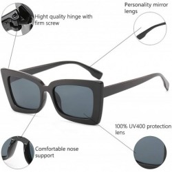 Round Square Sunglasses Small Vintage Candy Color Tinted Lens Shades UV400 Sun Glasses - Black&grey - C318NW4GSDE $9.32