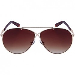 Aviator Modern Metal X Aviator Sunnies w/Gradient Lens 25145-AP - Rose Gold Demi - CP12NTWVYIY $8.57