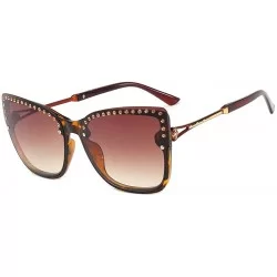 Aviator Fashion classic sunglasses- large frame sunglasses women's men's UV protection diamond sunglasses - G - CF18RTCUCZ2 $...