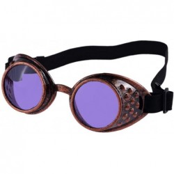 Goggle Sunglasses for Men Women Steampunk Goggles Glasses Retro Punk Hippie Sunglasses Vintage - Purple - CO18QMWQOCA $16.14