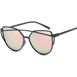 Cat Eye Fashion Sunglasses Glasses Coating - Pink - CN197WDIXUX $42.59
