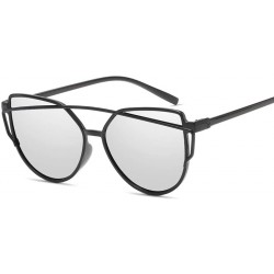 Cat Eye Fashion Sunglasses Glasses Coating - Pink - CN197WDIXUX $17.50