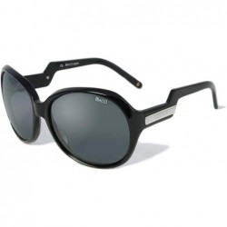 Oval Acetate Polarized Sunglasses for Women with Gift Box and Hard Case - Retro Oversized Designer Frames - C118OQ2G6SE $27.58