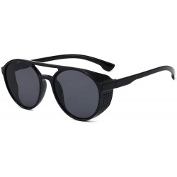 Oversized Sunglasses men's retro box trend sunglasses spread the impulse eye - Bright Black - C8190MOUX7L $52.78