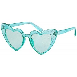 Oval Heart Sunglasses Clout Goggles Vintage Women Cat Eye Retro Mod Style Oversized Sun Glasses - Light Blue - CA1928GQMYN $1...