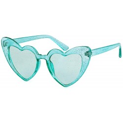 Oval Heart Sunglasses Clout Goggles Vintage Women Cat Eye Retro Mod Style Oversized Sun Glasses - Light Blue - CA1928GQMYN $9.07