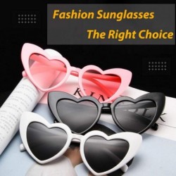 Oval Heart Sunglasses Clout Goggles Vintage Women Cat Eye Retro Mod Style Oversized Sun Glasses - Light Blue - CA1928GQMYN $9.07