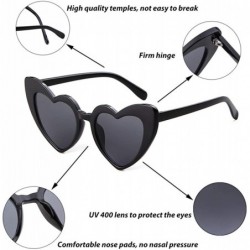 Oval Heart Sunglasses Clout Goggles Vintage Women Cat Eye Retro Mod Style Oversized Sun Glasses - Light Blue - CA1928GQMYN $9.07