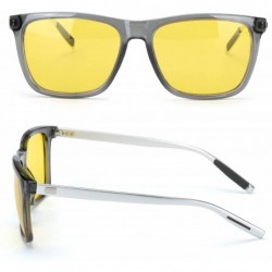 Square Vision Driving Glasses Polarized - A2-gun Frame/Yellow Lens Night-vision Glasses - CN18NDHHZ80 $23.14