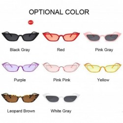 Aviator New Cateye Vintage Red Sunglasses Women Brand Designer Retro Points Sun Glasses Female Superstar Lady Cat Eye - C3198...