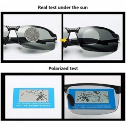 Oval Photochromic Polarized Sunglasses For Men And Women-Antiglare Eyewear - A - CN1905Y8234 $30.03