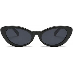 Sport Men and women Oval Sunglasses Fashion Simple Sunglasses Retro glasses - Sand Black - CB18LL08GWS $10.05