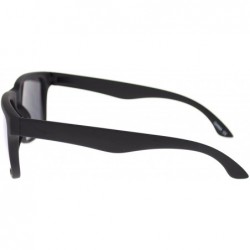 Sport Mens Mirrored Mirror Lens Narrow Rectangular Keyhole Agent Sunglasses Black Orange - CQ11OMSD5Z5 $12.11