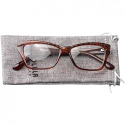 Butterfly Womens Leopard Butterfly Reading Glasses Fashion Eye Glass Frame - Tea - C318IIQE2AN $10.30