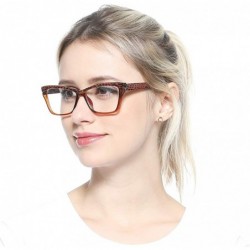 Butterfly Womens Leopard Butterfly Reading Glasses Fashion Eye Glass Frame - Tea - C318IIQE2AN $10.30