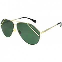 Aviator Jolie Aviator Fashion Sunglasses - UV Protection - Green / Gold - CY18O7NMYWE $35.21