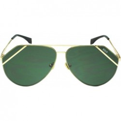 Aviator Jolie Aviator Fashion Sunglasses - UV Protection - Green / Gold - CY18O7NMYWE $35.21