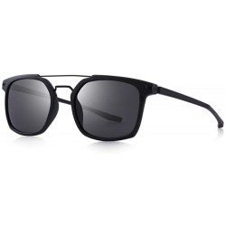 Aviator DESIGN Men Classic Square Polarized Sunglasses Lighter Frame 100% UV C01 Black - C03 Matte Black - CH18XNHD90H $28.72
