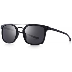 Aviator DESIGN Men Classic Square Polarized Sunglasses Lighter Frame 100% UV C01 Black - C03 Matte Black - CH18XNHD90H $16.04