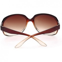 Oversized Fashion and Classic Oversized Sunglasses for Women - Brown - CQ12H659B5N $12.77