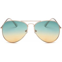 Aviator Lightweight Grandient Classic Aviator Style Metal Frame Sunglasses WITH CASE Colored Lens 58mm - Ocean - CJ18UASWUMN ...