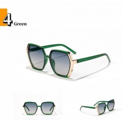 Oversized Vintage Oversize Square Fashion Gradient Sunglasses Frame Women Female - Green - CC19849M98M $10.70