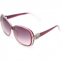Sport Retro Classic Sunglasses for women PC Resin UV400 Sunglasses - Transparent Purple - C818T2TUXWH $12.78